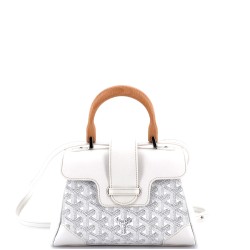 Saigon Top Handle Bag Coated Canvas with Leather Mini