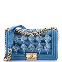Boy Flap Bag Pleated Fringe Denim Old Medium