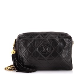 Vintage Diamond CC Camera Bag Quilted Leather Medium