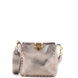 Rockstud Flip Lock Messenger Bag Leather Mini