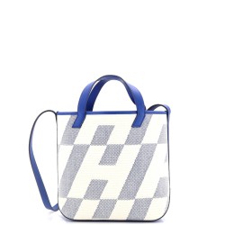 Cabas H en Biais Tote Canvas with Leather 27