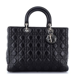 Lady Dior Bag Cannage Quilt Lambskin Large
