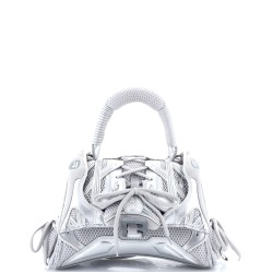 SneakerHead Top Handle Bag Mesh and Faux Leather Small