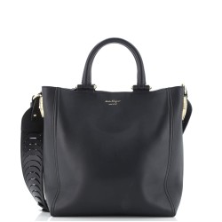 Gancio Top Handle Convertible Tote Leather Small
