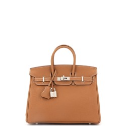 Birkin Handbag Gold Togo with Palladium Hardware 25