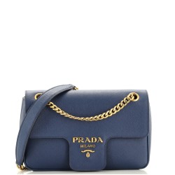 Pattina Flap Shoulder Bag Saffiano Leather Small