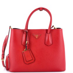 Cuir Double Tote Saffiano Leather Medium