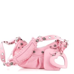 Le Cagole Giant Studs Shoulder Bag Patent XS