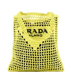 Triangle Logo Open Tote Raffia