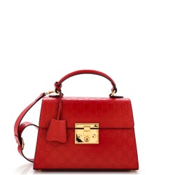 Padlock Top Handle Bag Guccissima Leather Small