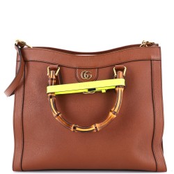 Diana NM Bamboo Handle Tote Leather Medium