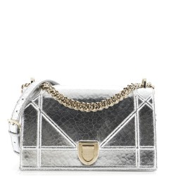 Diorama Flap Bag Crackled Deerskin Medium
