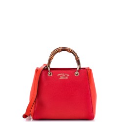 Bamboo Shopper Tote Leather Mini