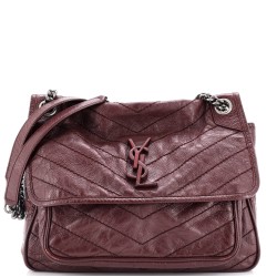 Niki Chain Flap Bag Matelasse Chevron Leather Medium