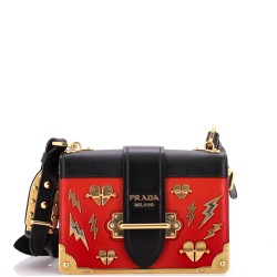 Cahier Crossbody Bag Embellished Leather Small