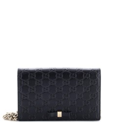 Signature Wallet on Chain Guccissima Leather