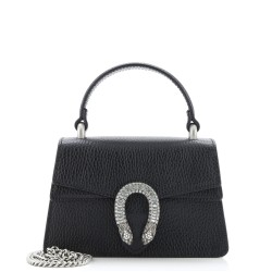 Dionysus Top Handle Bag Leather with Crystals Mini