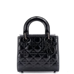 Lady Dior Bag Cannage Quilt Patent Small