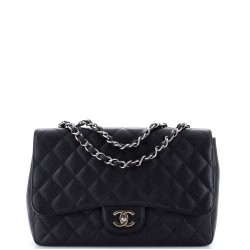 Vintage Classic Single Flap Bag Quilted Caviar Jumbo