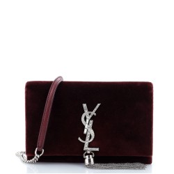Classic Monogram Tassel Chain Wallet Velvet
