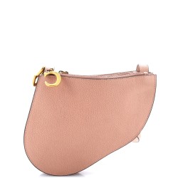 Saddle Triple Zip Crossbody Pouch Leather