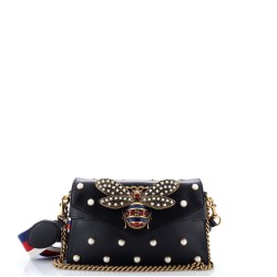 Broadway Pearly Bee Shoulder Bag Embellished Leather Mini
