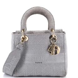 Lady D-Lite Bag Cannage Embroidered Canvas Medium