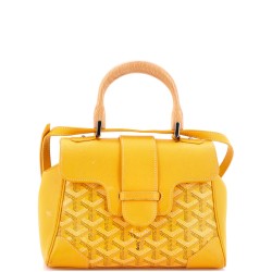 Saigon Top Handle Bag Coated Canvas with Leather Mini