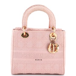 Lady D-Lite Bag Cannage Embroidered Canvas Medium