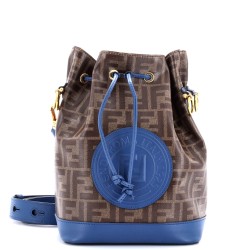 Mon Tresor Bucket Bag Zucca Coated Canvas Small