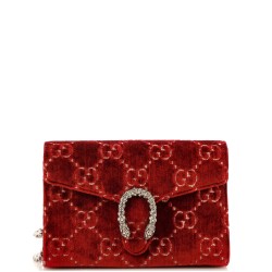 Dionysus Chain Wallet GG Velvet Small
