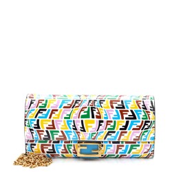 x Sarah Coleman Baguette Continental Wallet on Chain Fish-Eye FF Embossed Leather