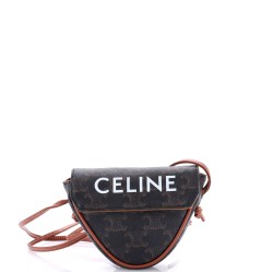 Triangle Crossbody Bag Triomphe Coated Canvas Mini