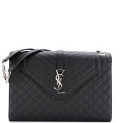 Classic Monogram Envelope Satchel Mixed Matelasse Leather Large