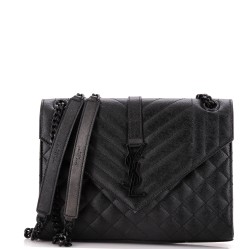 Classic Monogram Envelope Satchel Mixed Matelasse Leather Medium