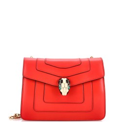 Serpenti Forever Square Shoulder Bag Leather Small