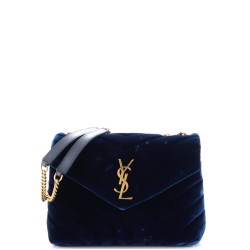 Loulou Shoulder Bag Matelasse Chevron Velvet Small