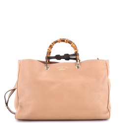 Bamboo Shopper Tote Leather Large