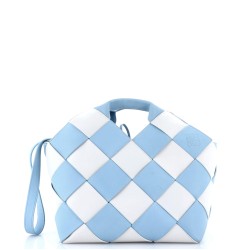 Woven Basket Bag Leather Small