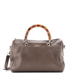 Bamboo Shopper Boston Bag Leather Medium