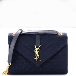 Classic Monogram Envelope Satchel Mixed Matelasse Canvas Medium