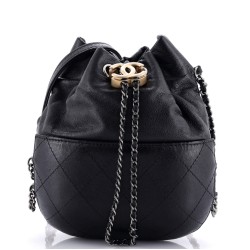 Gabrielle Drawstring Bag Quilted Calfskin Small
