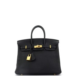 Birkin Handbag Noir Togo with Gold Hardware 25