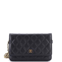 Wallet on Chain Quilted Caviar