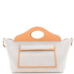 Soft Pocket Tote Canvas with Leather Medium