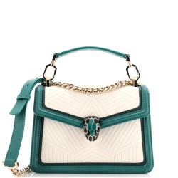 Serpenti Forever Top Handle Bag Quilted Leather Small