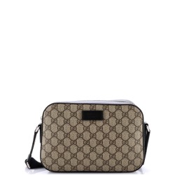 Camera Shoulder Bag GG Coated Canvas Small