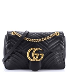 GG Marmont Flap Bag Matelasse Leather Medium