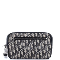 Toiletry Wristlet Pouch Oblique Canvas