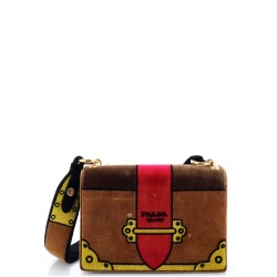 Cahier Crossbody Bag Printed Velvet Small